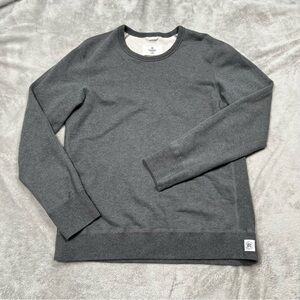 Reigning Champ Midweight Terry Slim Crewneck Mens L Gray Cotton Sweatshirt